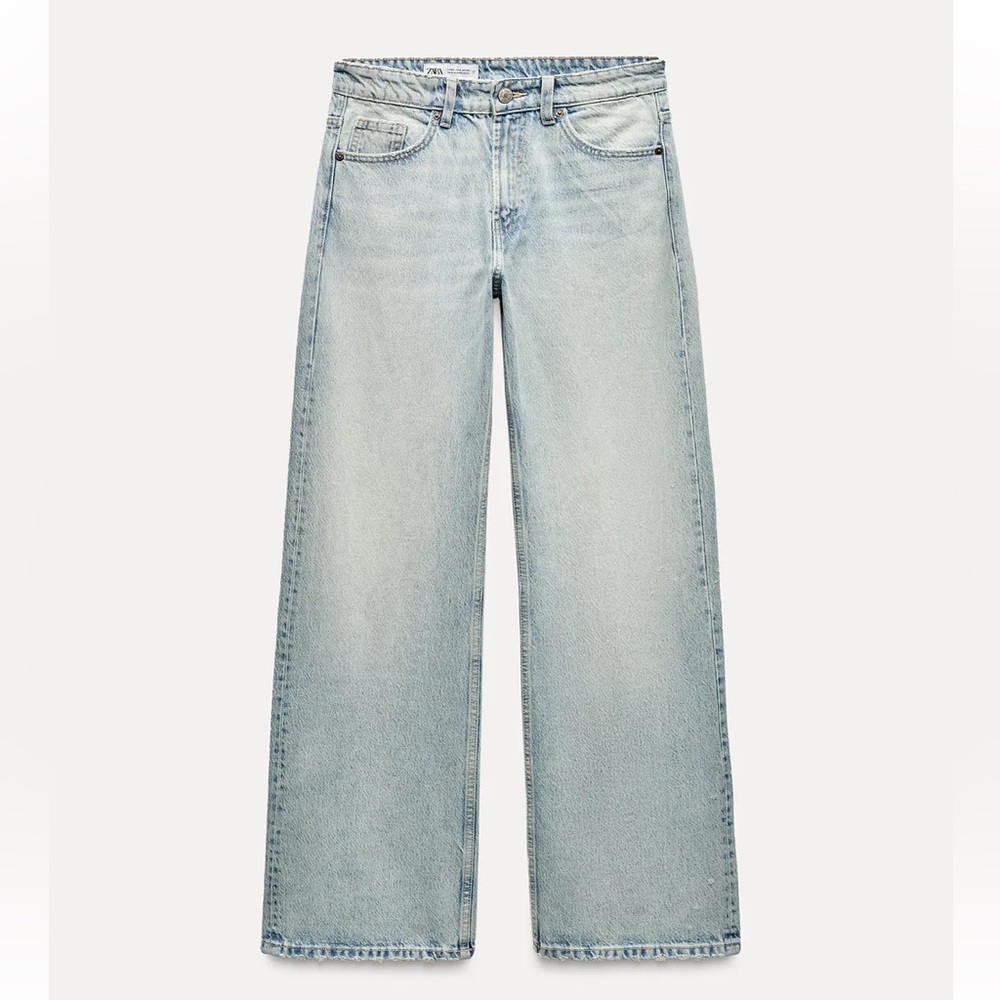 Zara Light Blue Flare & Wide Leg Jeans